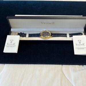 Vicence women’s watch. Made in Italy. Brand new. 14 karat gold case. Fantastic